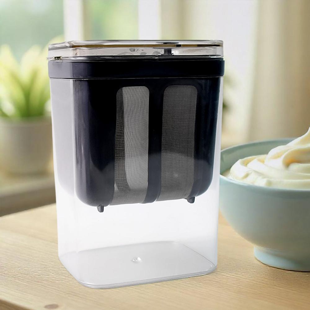 2 in 1 Yogurt Strainer with Storage Box  1100ml (Plastic + Steel)