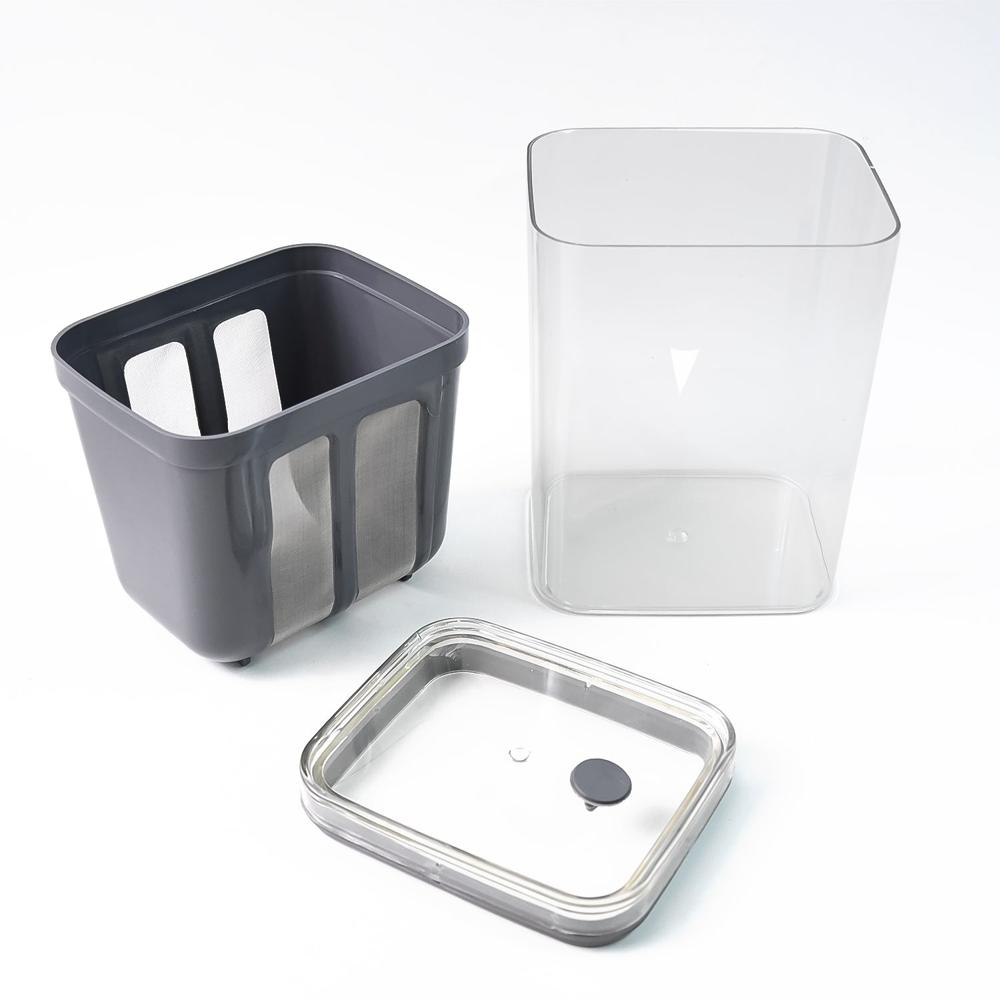 2 in 1 Yogurt Strainer with Storage Box  1100ml (Plastic + Steel)