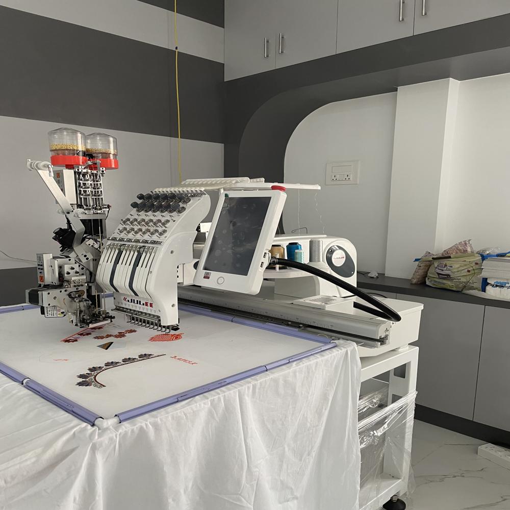 Base Model With Cording & Triple Beads - 2850x1150x1350 Mm, Multi-head 2-12, 9-15 Needles | Automatic Thread Color Change, Programmable Stitch, Lcd Touch Panel