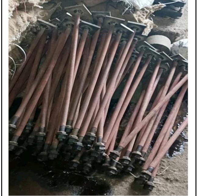 I Type Foundation Bolt - Color: Grey