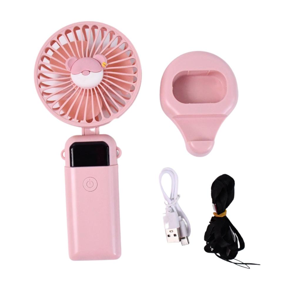 Mini Usb Charging Fan With Percentage Display, 5 Speed Modes, And ...