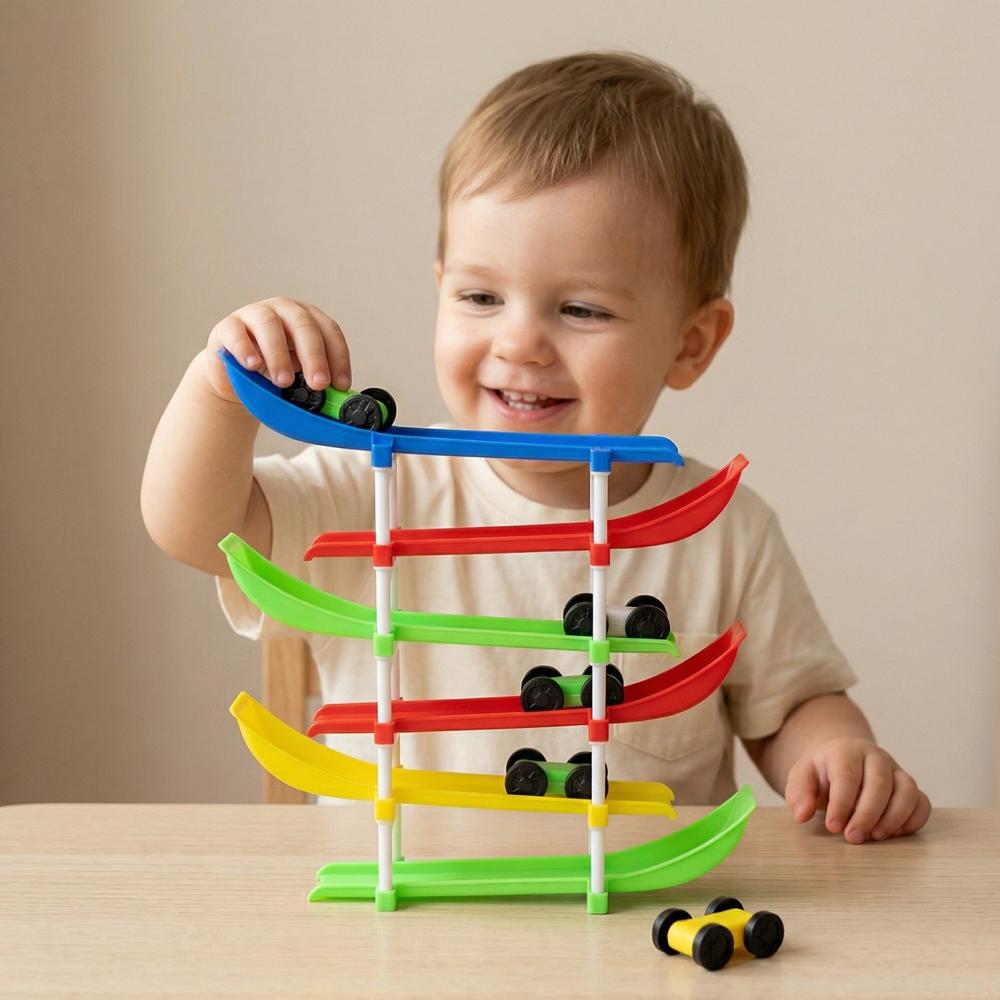 Kids Multi-Level Car Racing Track Toy Set 1 Set
