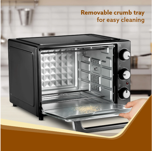 AGARO 40-Litre with Motorised Rotisserie 33394 (Black) 1500 W