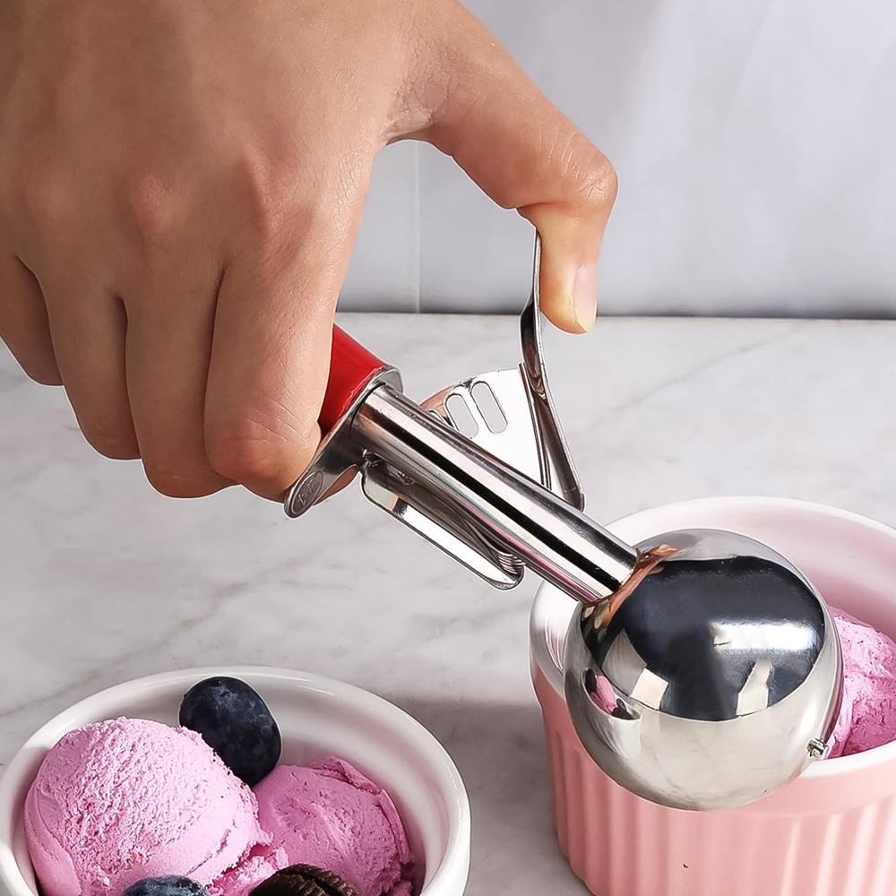 Apex Ice Cream Scoop  70 ML Stainless Steel Head with Ergonomic Handle (1 Pc)