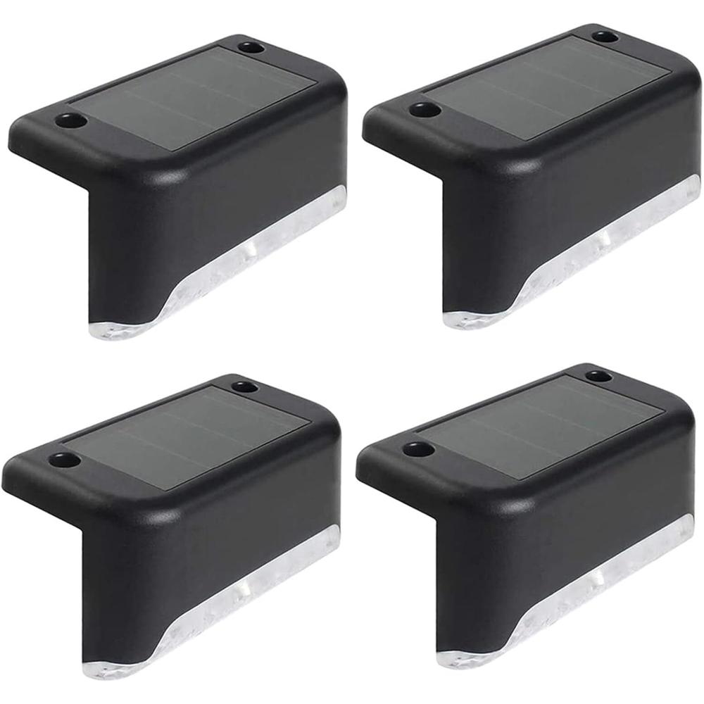 4-Piece Solar Waterproof Garden, Stair & Railing Lights