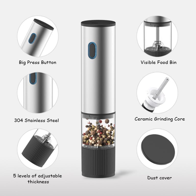 Automatic Electric Pepper Grinder With Light