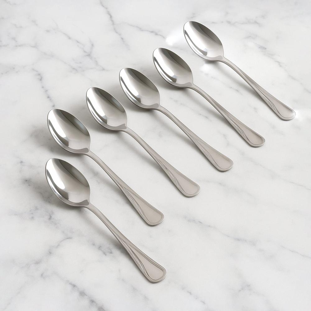 Supermom Stainless Steel Dining Spoons (6 Pc / Set) - Color: Mix