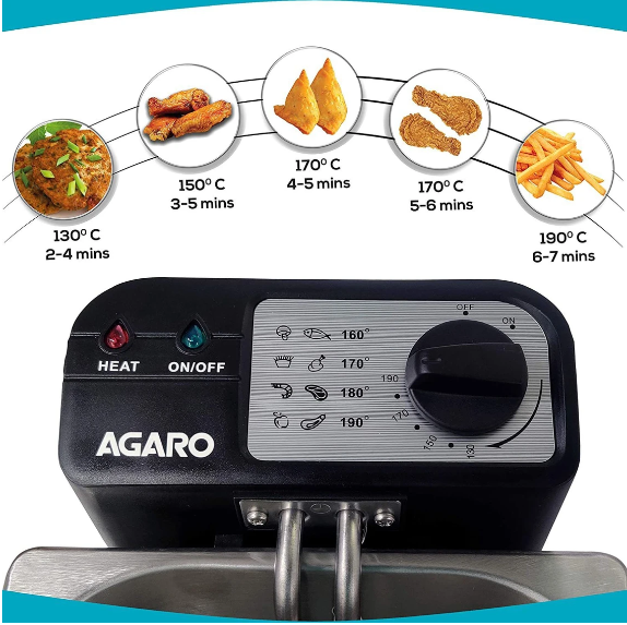 AGARO Marvel Deep Fryer 2 L Electric Deep Fryer  1700 W (33390)