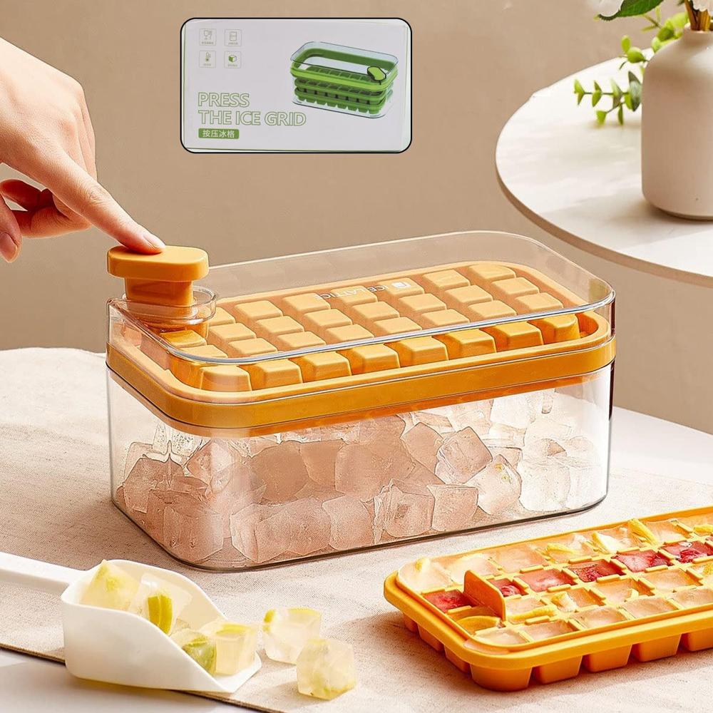 Ice Cube Tray With Lid Grid-16 (1 Pc) - Application: Kitchen