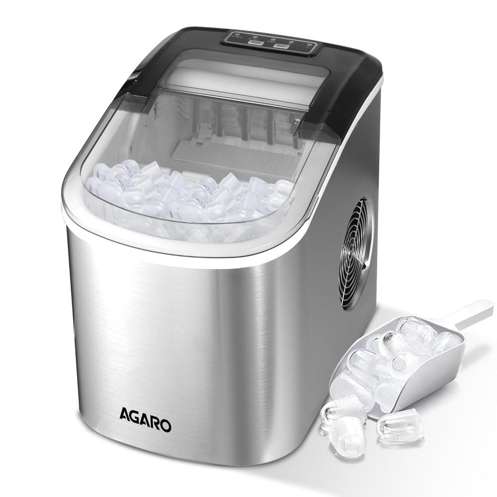 AGARO Regency Ice Maker, Portable Ice Maker, 2.2L water Tank, 9 Pcs Ice Cube at a time(34197)