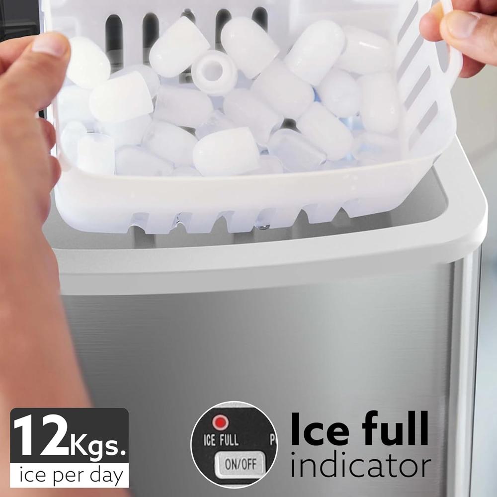 AGARO Regency Ice Maker, Portable Ice Maker, 2.2L water Tank, 9 Pcs Ice Cube at a time(34197)