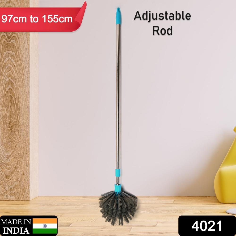 Extendable Stainless Steel Cobweb Brush For Ceiling, Lights, Fans & Home Dusting - Color: Mix