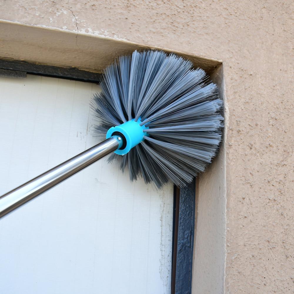 Extendable Stainless Steel Cobweb Brush for Ceiling, Lights, Fans & Home Dusting
