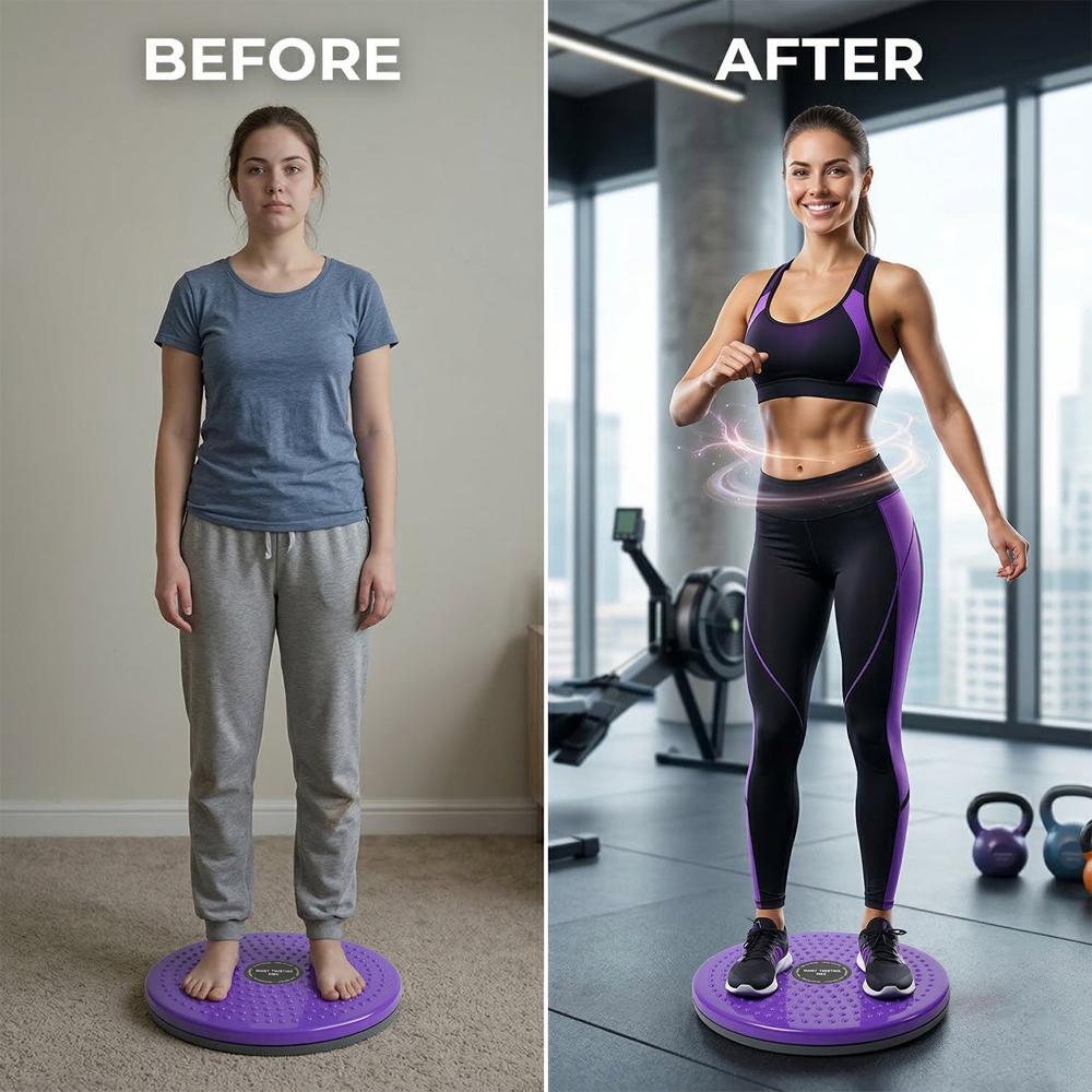 Waist Twisting Disc With Massage Function (1 Pc) - Color: Mix