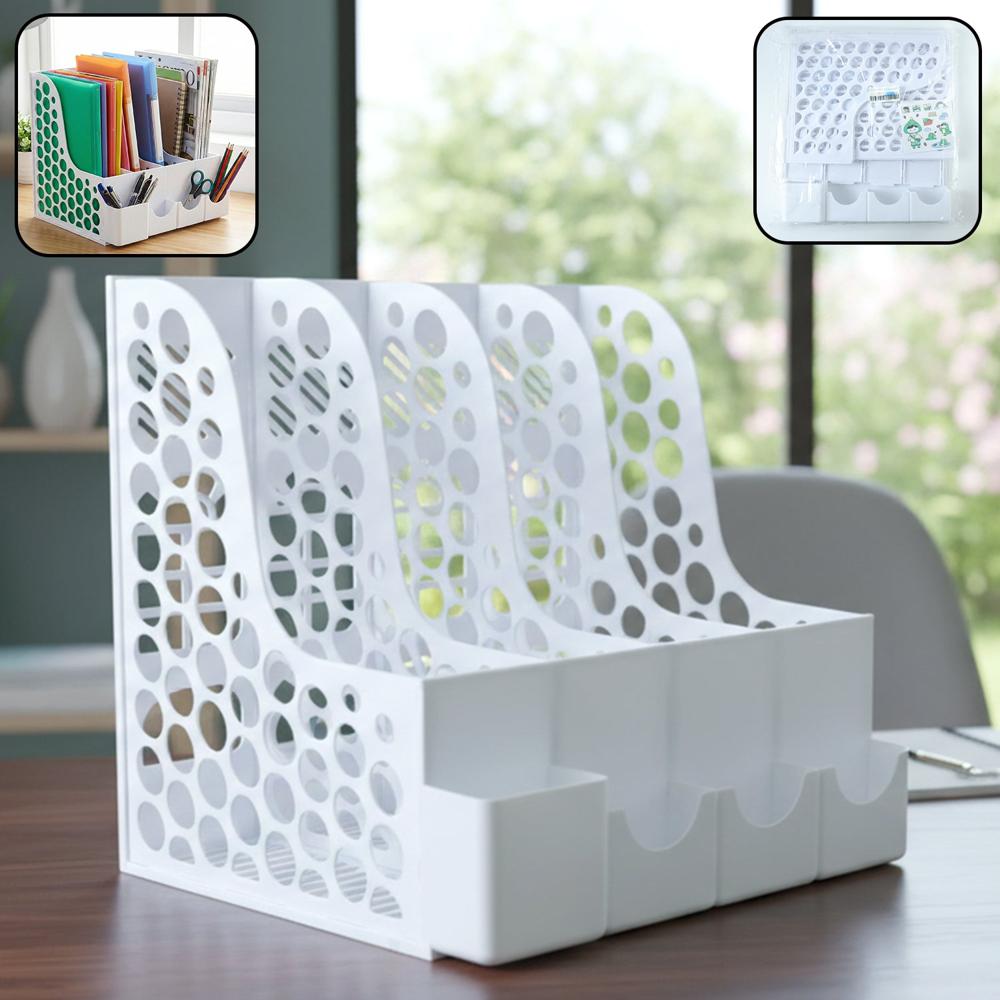 Multipurpose Desk Organizer File Holder (1 Pc) - Color: Mix
