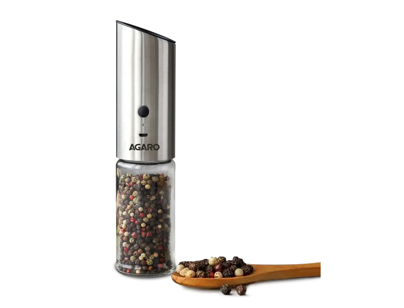 AGARO Gravity 170ml Mixer Grinder (Gravity Salt & Pepper Automatic Grinder 1 Jar | Silver (33991)