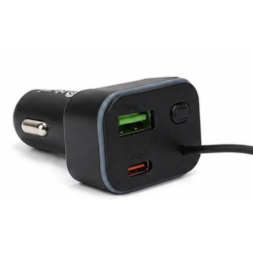 CC-13 65W Car Charger QC 5.0A + PD Fast Charging with AUX Support 