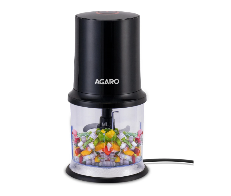 AGARO Elegant Electric 400W Vegetable Chopper, 500 Ml, 100% Copper Winded Motor, Electric Vegetable & Fruit Chopper (1 Vegetable Chopper)(33712)