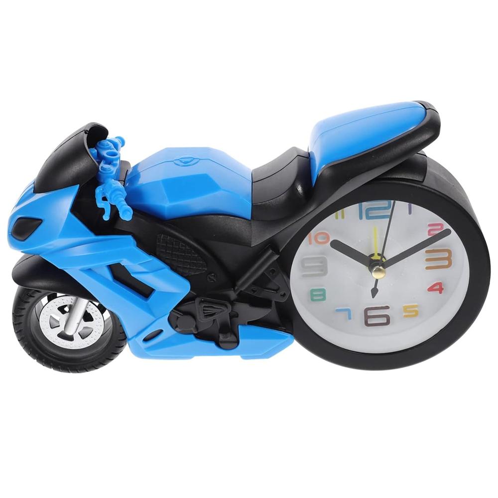 Retro Motorcycle Alarm Clock  Novelty Bike Engine Style Desk Clock