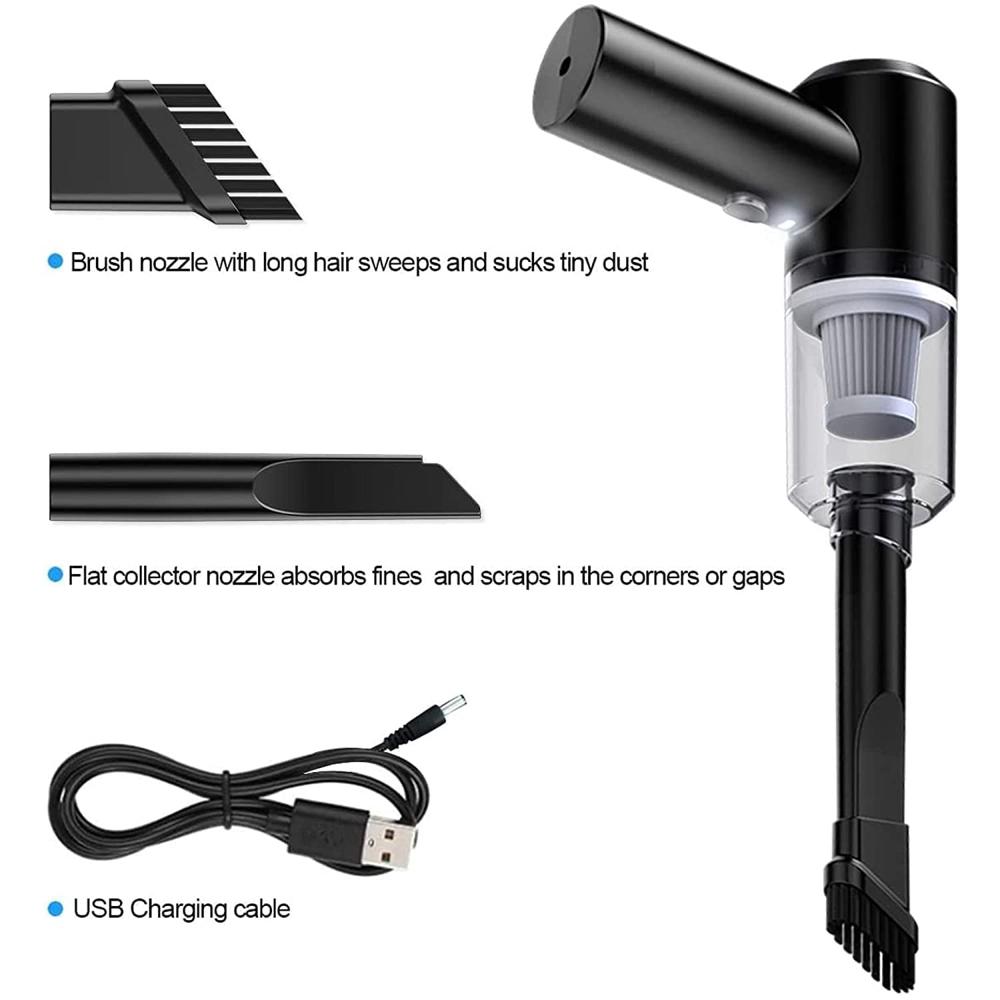 2 In 1 Wireless Vacuum Cleaner  120w Handheld Usb Rechargeable For Home & Car (1 Pc) - Color: Mix
