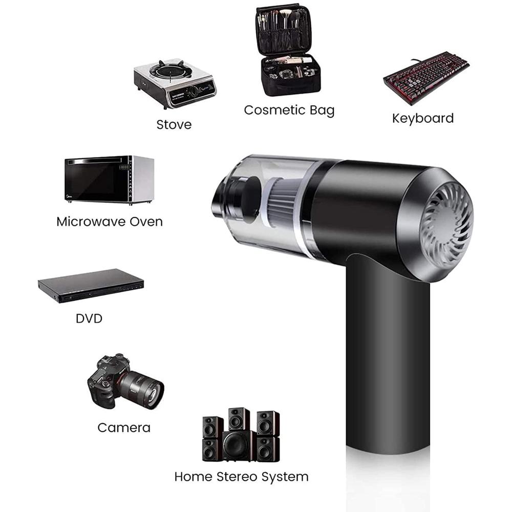 2 In 1 Wireless Vacuum Cleaner  120w Handheld Usb Rechargeable For Home & Car (1 Pc) - Color: Mix