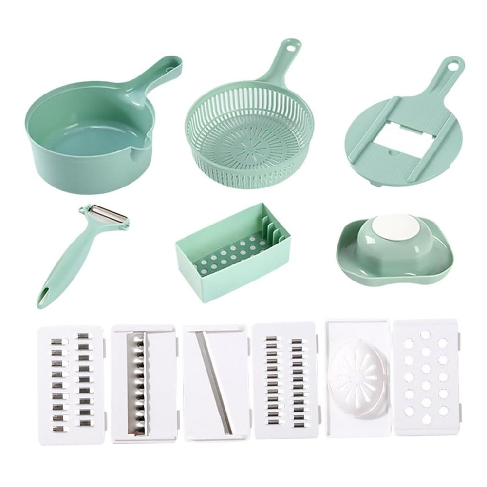 Multi Functional Kitchen Vegetable Slicer Set - Color: Mix
