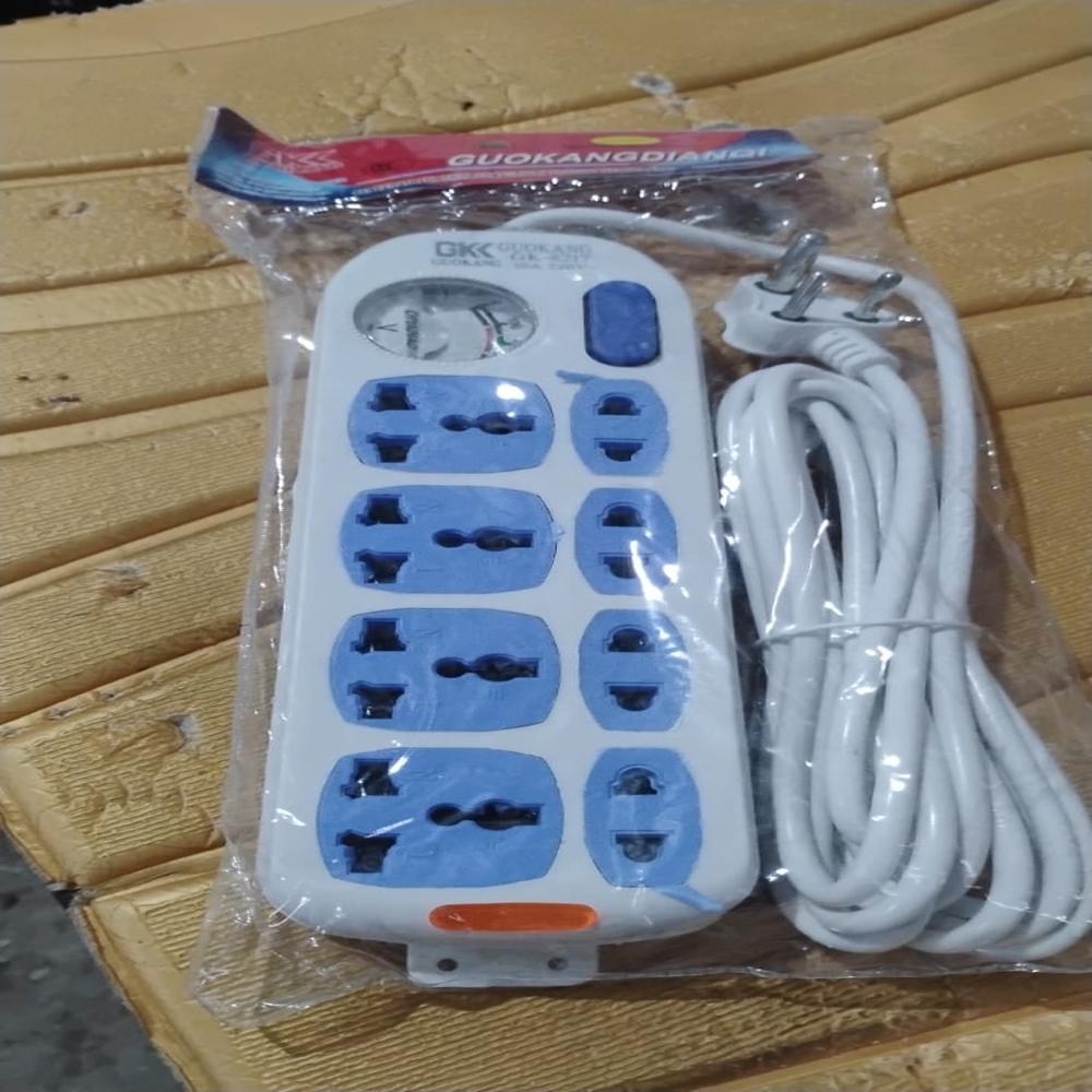 Heavy Duty Multi 8 Socket Extension Board (1 Pc) - Color: Mix