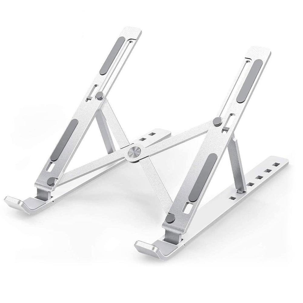Metal Portable Laptop Stand  6-Angle Adjustable Riser for Laptops, Phones & Tablets