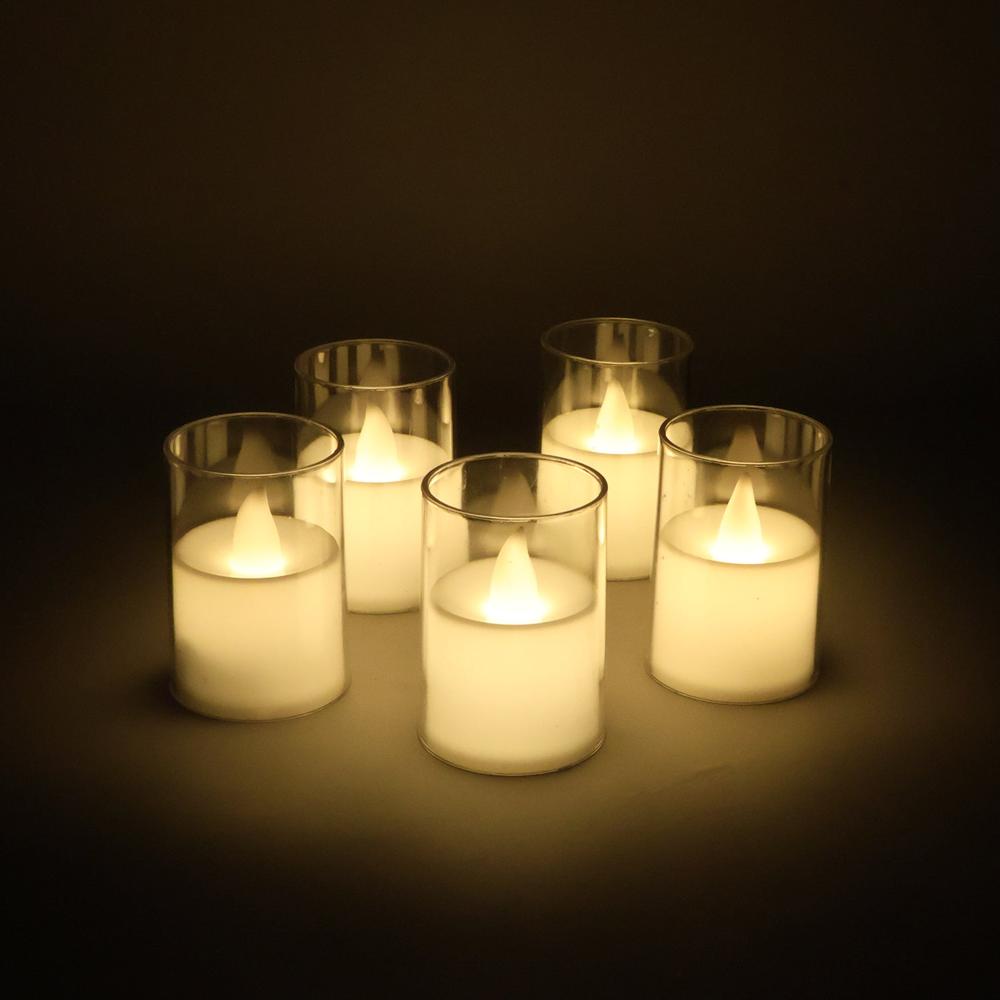 Flameless LED Votive Candles Light - (5 Pc)