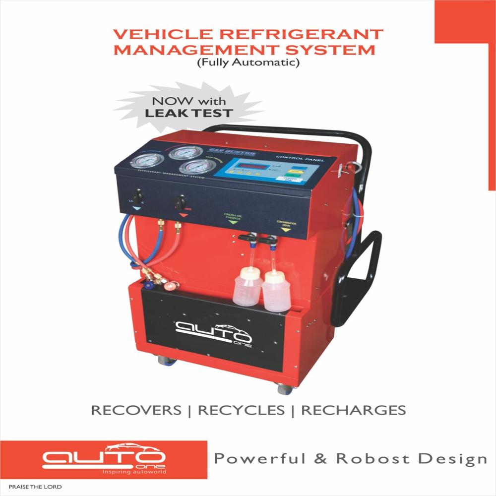 Ac Gas Recycling Machine - Metal Body, 800x650x1100 Mm, Red & Black | Fully Automatic, Digital Lcd, High Pressure 0-18 Bar