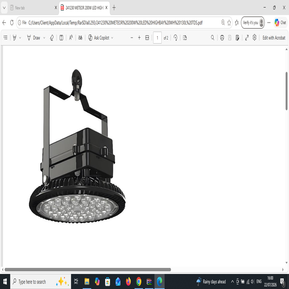 Led  Tisko Highbay 200w Cw 241020 - Color Temperature: 3000-6500