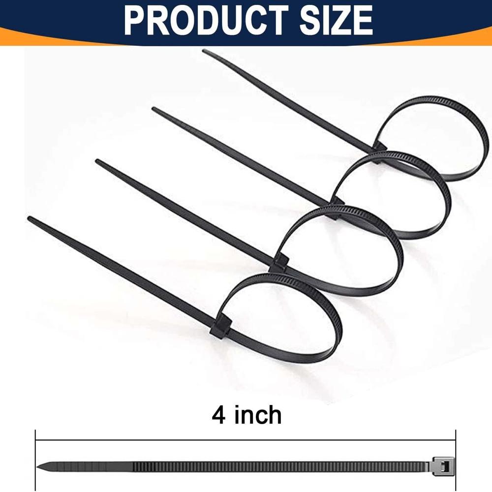 Cable Ties Black Natual Nylon UL Approved Suitable For Home, Garden, Industries, Computer