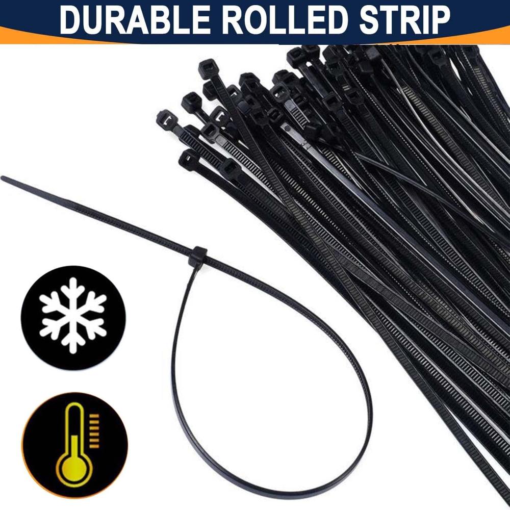 Cable Ties Black Natual Nylon UL Approved Suitable For Home, Garden, Industries, Computer