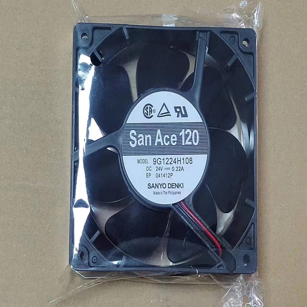 SANACE 9G1224H108 24V DC 0.22A 12025mm Ball Bearing Industrial Inverter Axial Cooling Fan