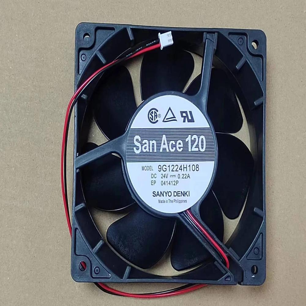 SANACE 9G1224H108 24V DC 0.22A 12025mm Ball Bearing Industrial Inverter Axial Cooling Fan