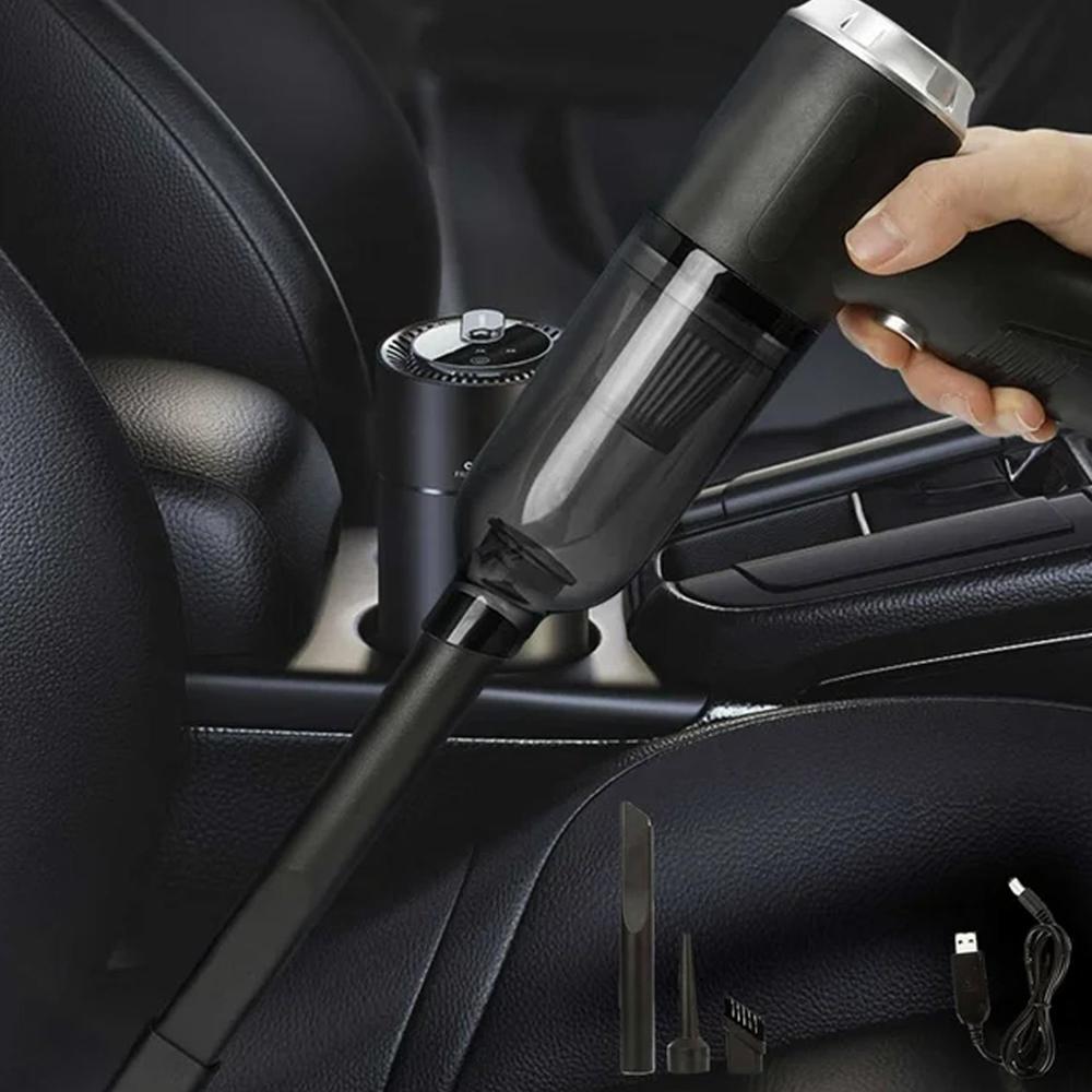 3 in 1 Mini Car Vacuum  Wireless, Rechargeable, Blower & Dust Cleaner for Car & Home