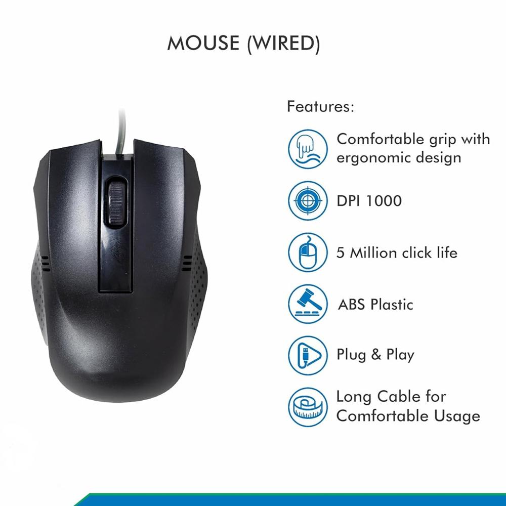 Computer / Laptop Wired Optical Mouse (1 Pc) - Color: Mix