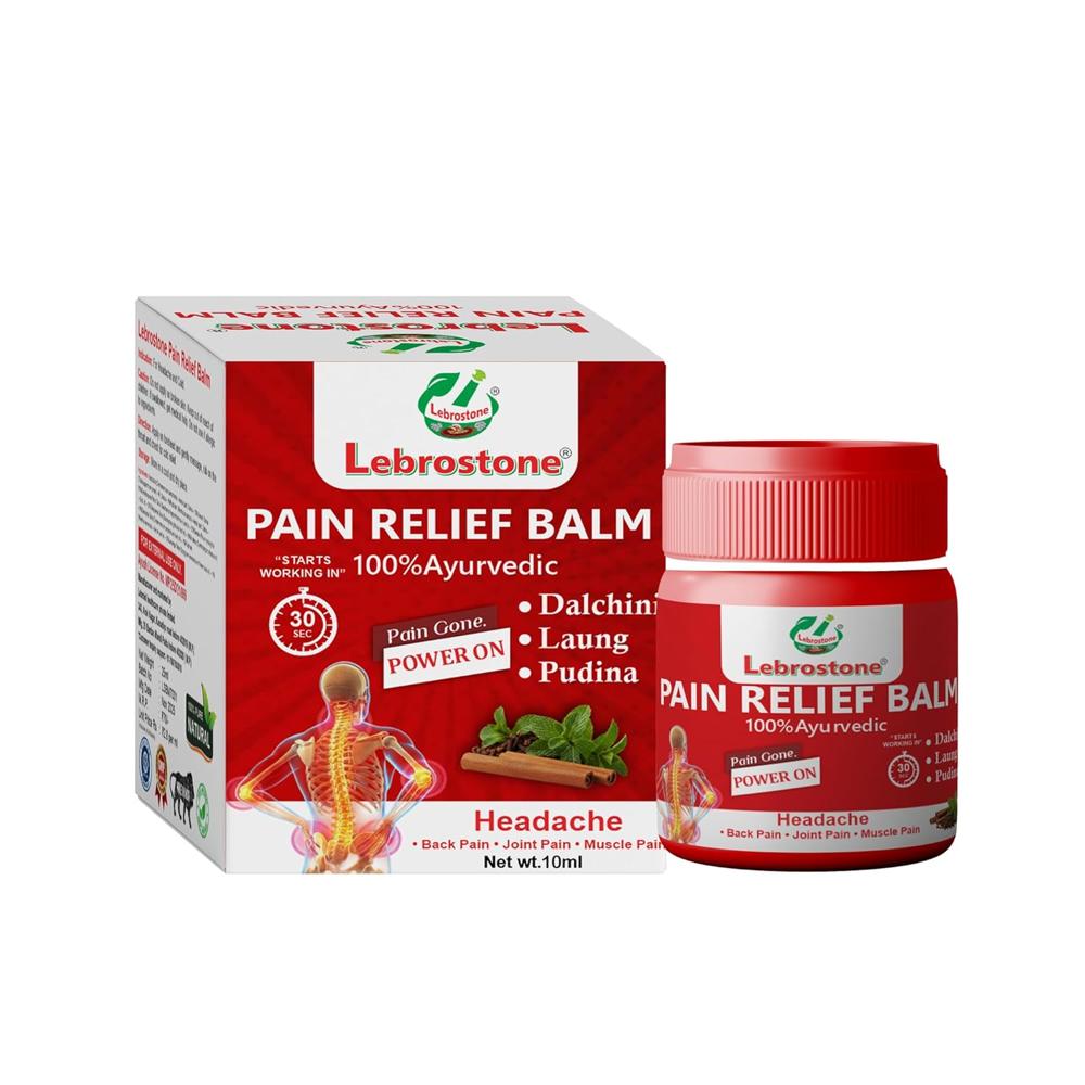 Lebrostone Pain Relief Balm | Instant Relief for Joint, Back, Knee & Muscle Pain | Ayurvedic Herbal Formula | 10ml