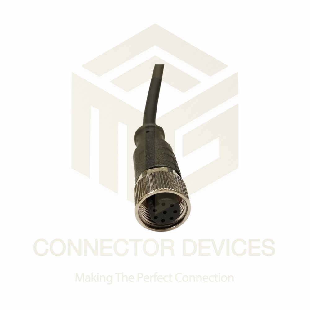 M12 8 Pin Female Straight with Cable