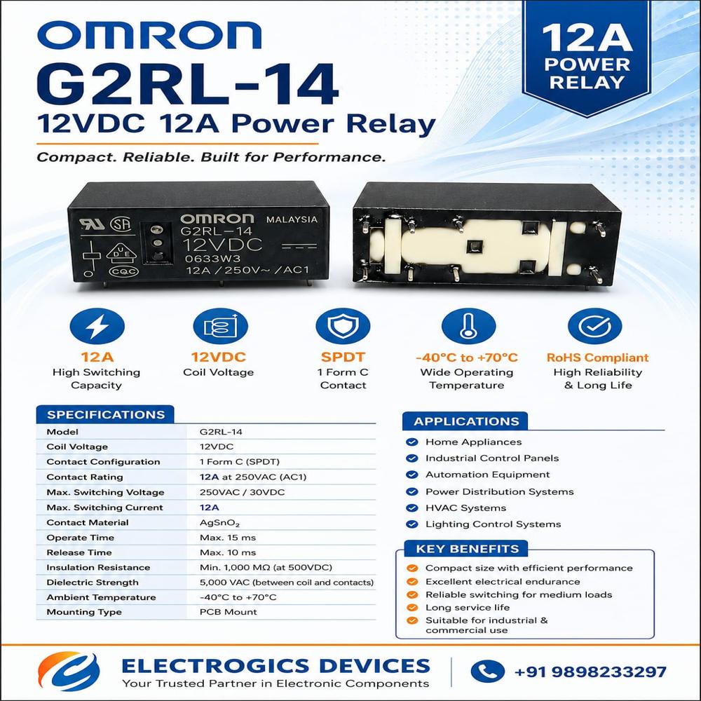 G2RL-14 12VDC 12Amp Relay