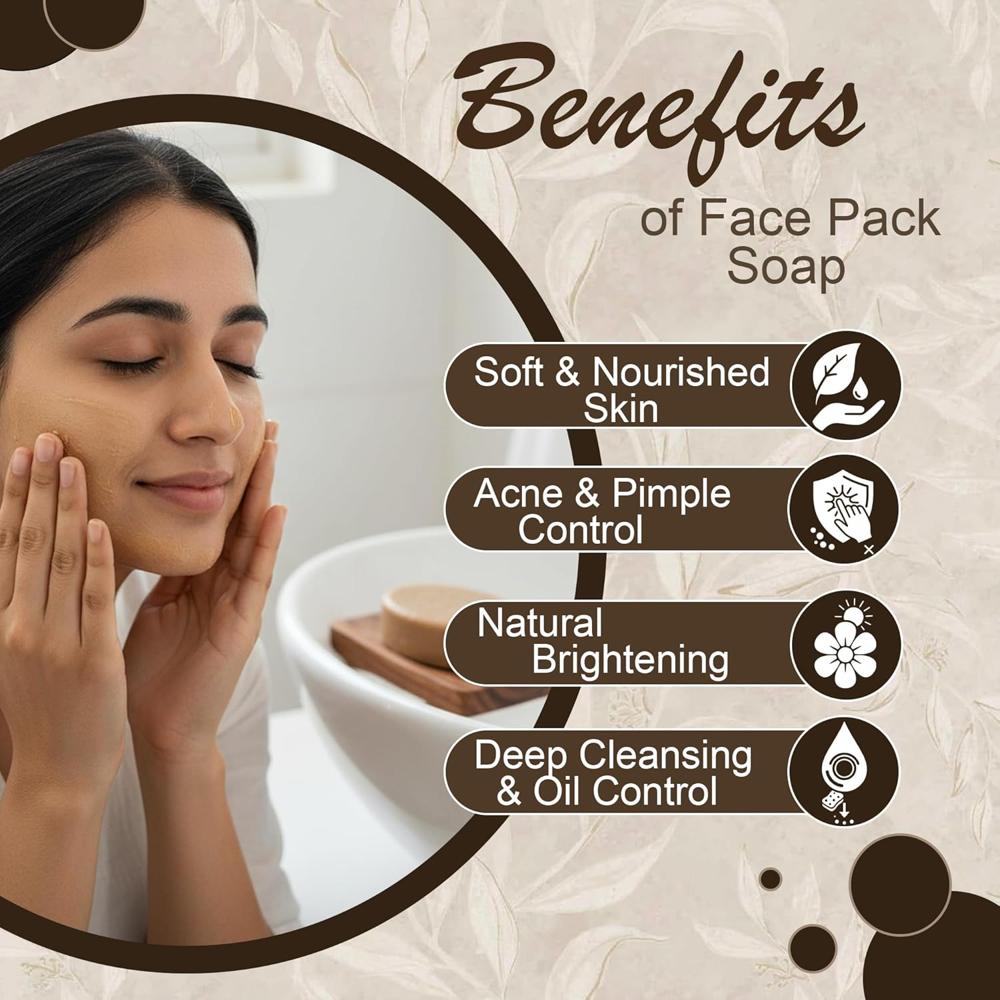 Lebrostone Multani Mitti & Neem Herbal Soap | Deep Cleansing, Tan Removal & Natural Glow | Smooth & Fresh Skin for Men & Women | 100g
