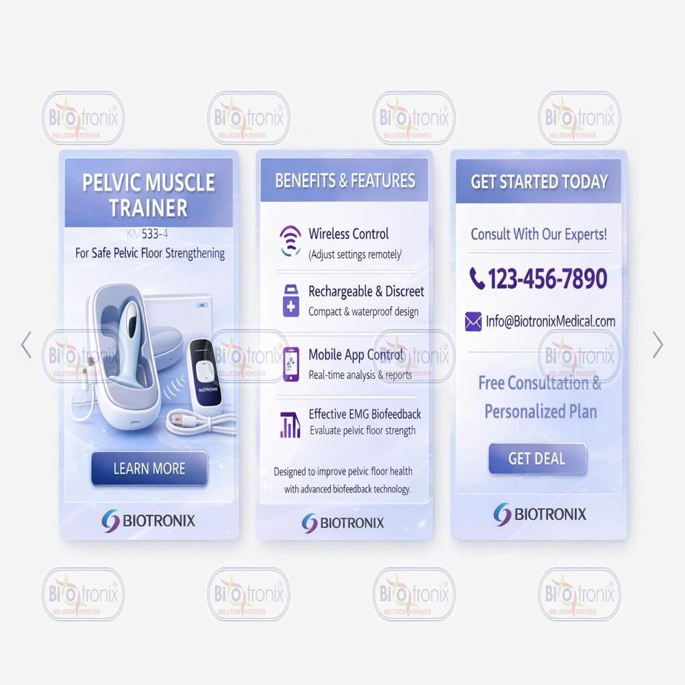 Wireless Pelvic Muscle Therapy System for Urinary Incontinence Support