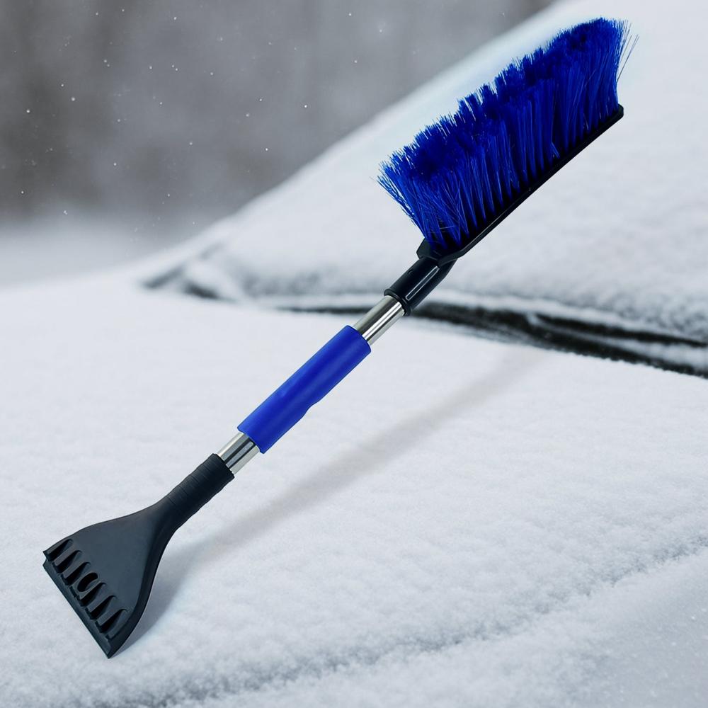 Ice Scraper Car Snow Brush 2 In 1 Comfortable Grip (1 Pc / 67 Cm Long) - Color: Mix