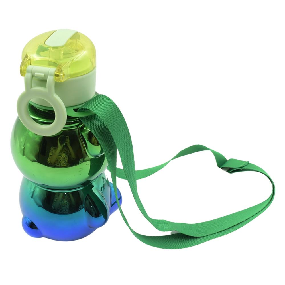 Cute Plastic Water Bottle with Strap & Stickers Kids School Bottle (1 Pc)