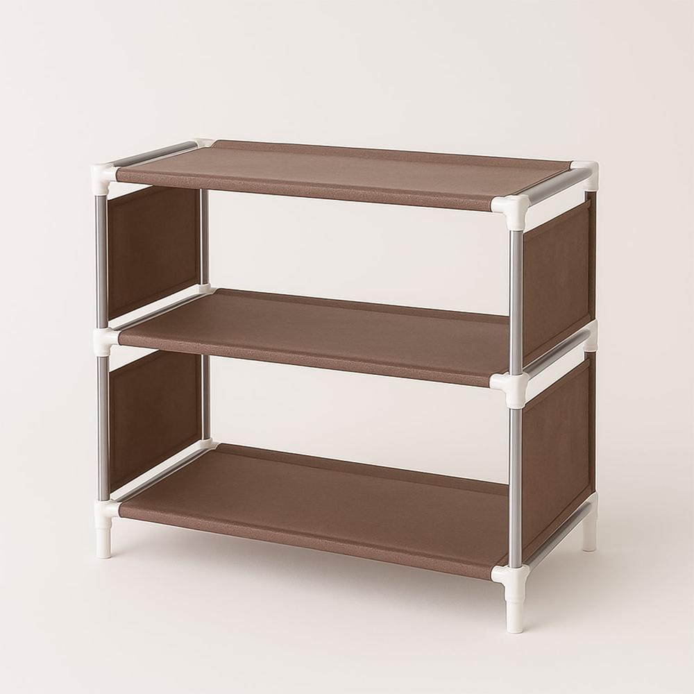 Modular Fabric Shoe Rack 3layer - Color: Mix