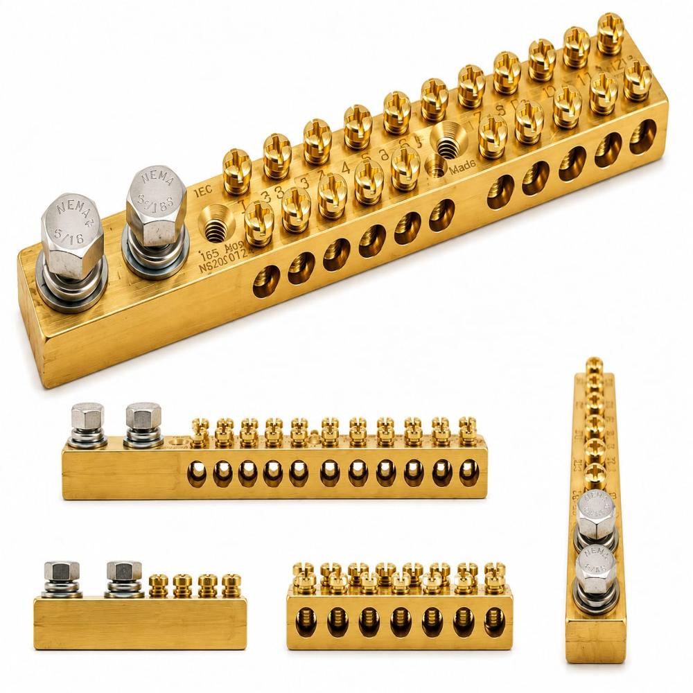 BRASS TWELVE WAY NEUTRAL BAR