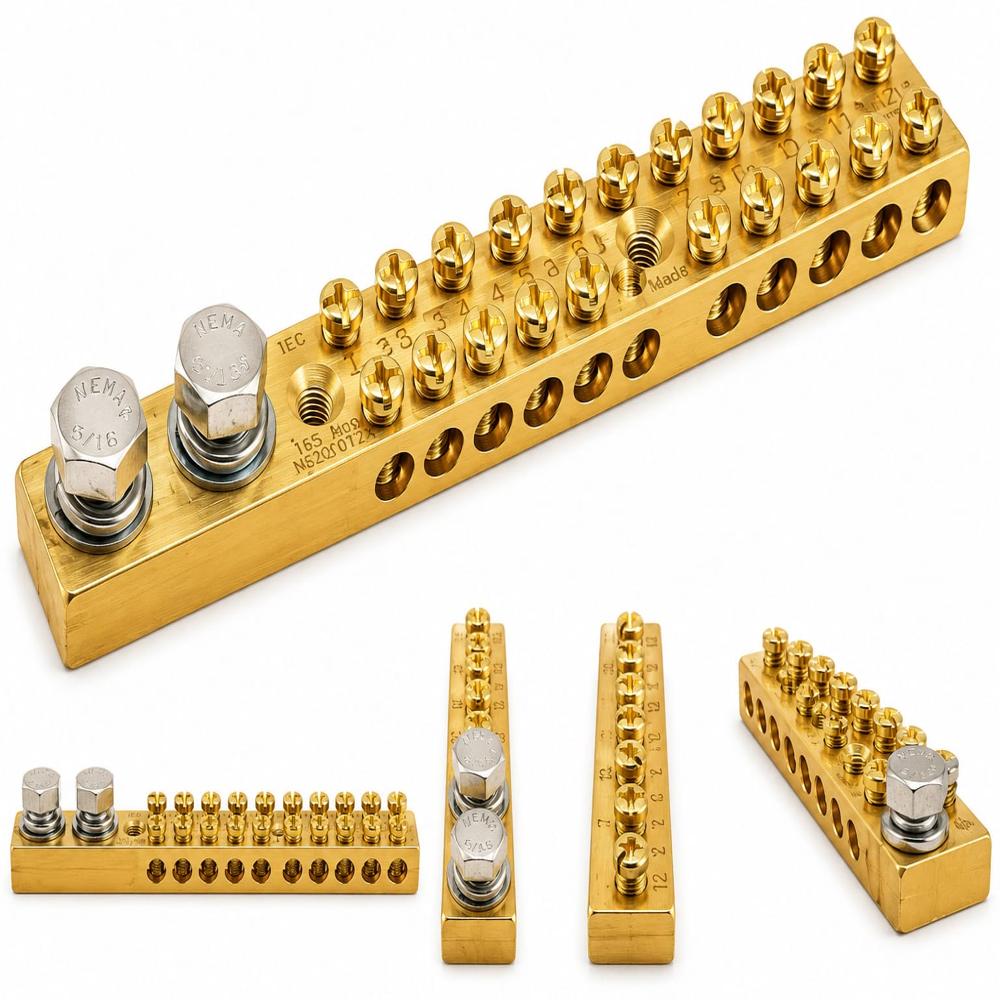 BRASS TWELVE WAY NEUTRAL BAR