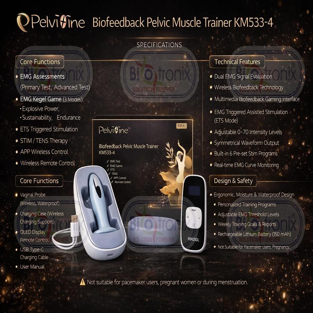 Advanced Women Pelvic Therapy Equipment with Wireless Muscle Monitoring