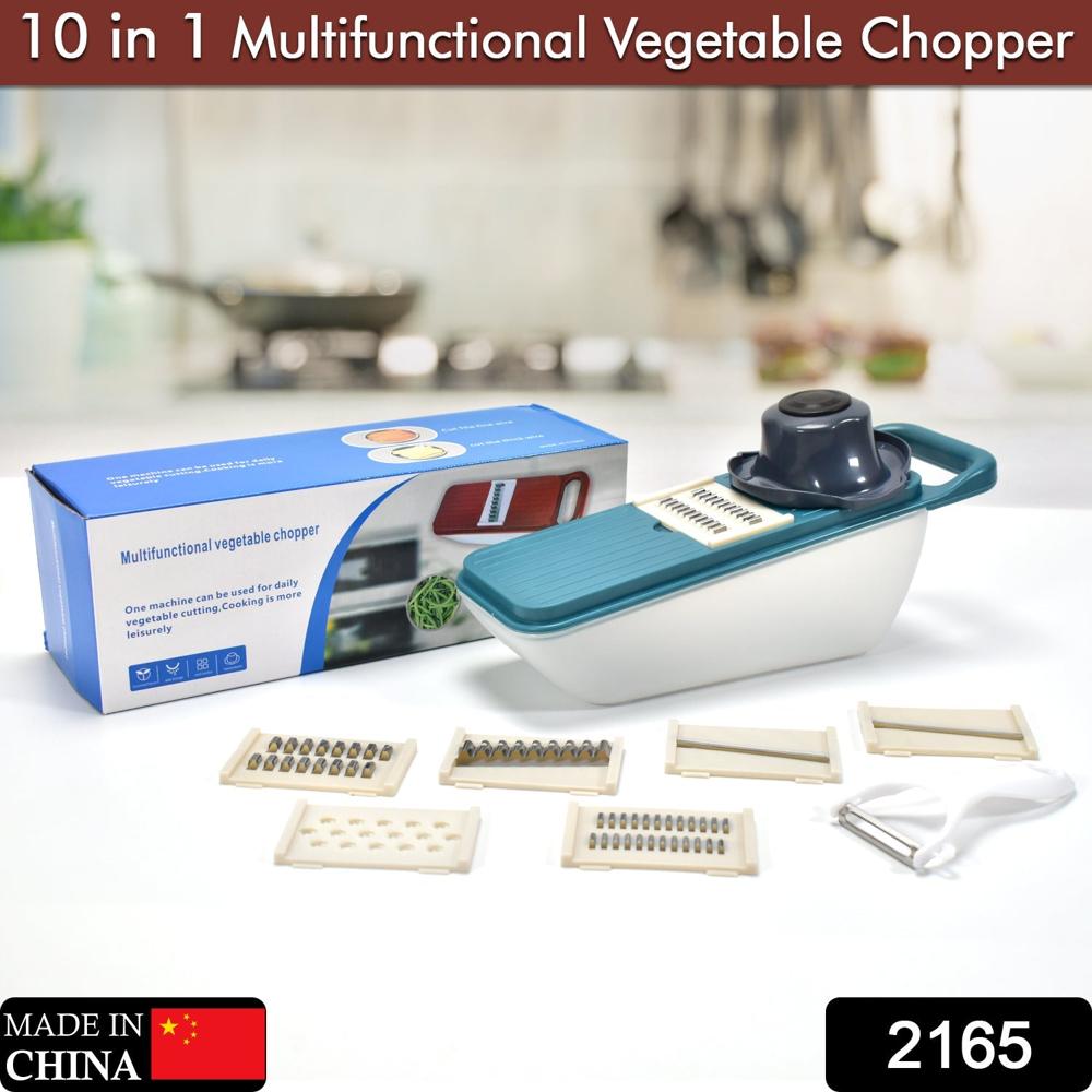 Multifunctional Vegetable Slicer Cutter  Onion & Potato Slicer With 6 Blades & Peeler - Color: Mix