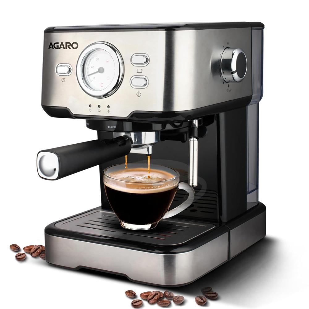 AGARO Imperial Espresso Coffee Maker, 15 Bars, With Foaming Milk, Frother Wand for Espresso, Cappuccino  (33759)